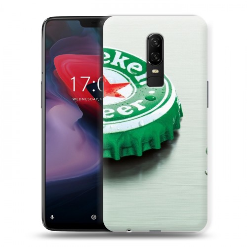 Дизайнерский пластиковый чехол для OnePlus 6 Heineken