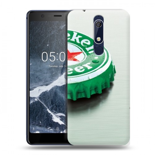 Дизайнерский пластиковый чехол для Nokia 5.1 Heineken