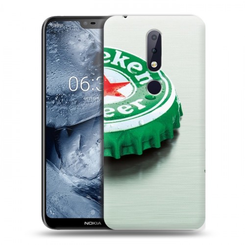 Дизайнерский силиконовый чехол для Nokia 6.1 Plus Heineken