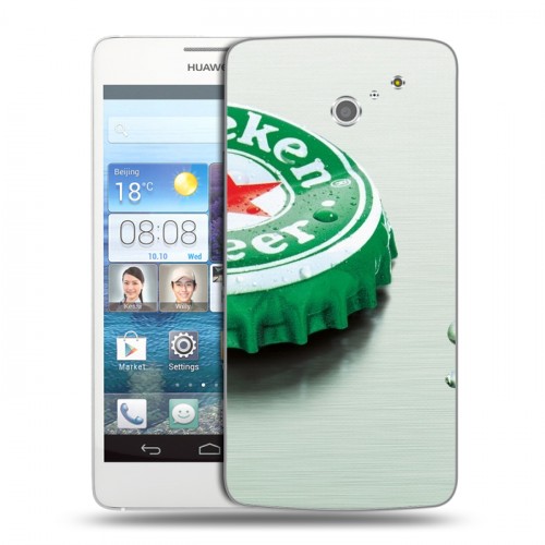 Дизайнерский пластиковый чехол для Huawei Ascend D2 Heineken