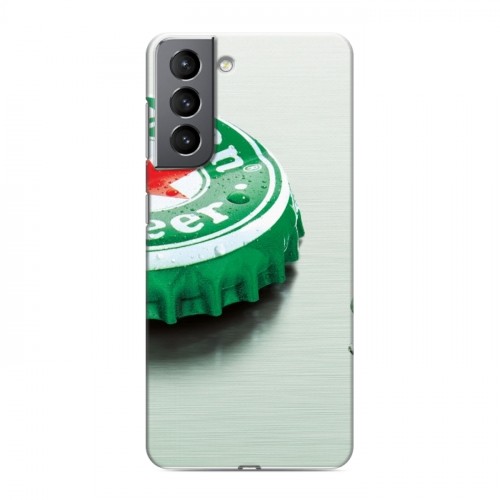 Дизайнерский пластиковый чехол для Samsung Galaxy S21 Heineken