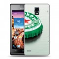 Дизайнерский пластиковый чехол для Huawei Ascend P1 Heineken