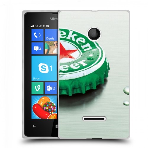 Дизайнерский пластиковый чехол для Microsoft Lumia 435 Heineken