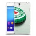 Дизайнерский пластиковый чехол для Sony Xperia C4 Heineken