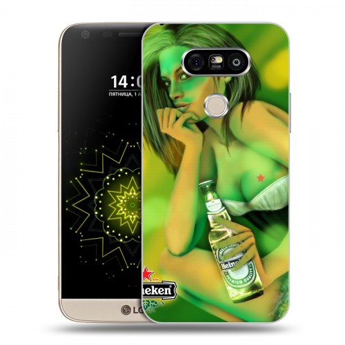 Дизайнерский пластиковый чехол для LG G5 Heineken