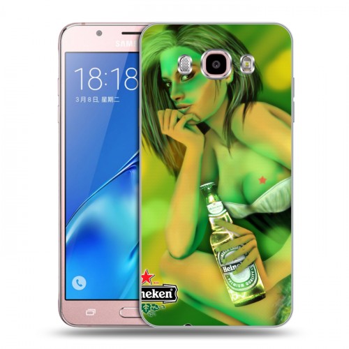 Дизайнерский силиконовый с усиленными углами чехол для Samsung Galaxy J5 (2016) Heineken