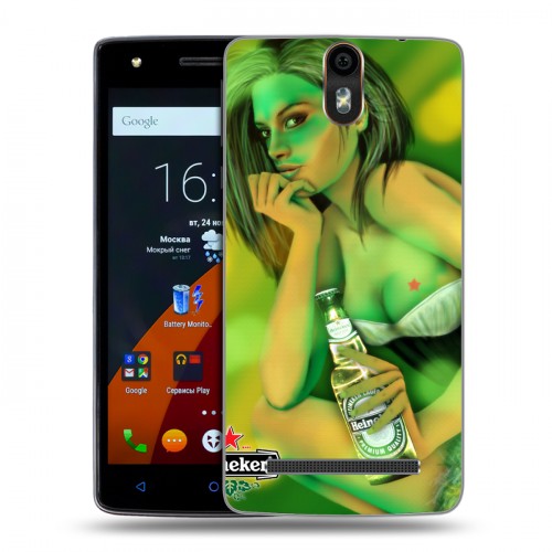 Дизайнерский силиконовый чехол для Wileyfox Storm Heineken