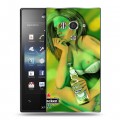 Дизайнерский пластиковый чехол для Sony Xperia acro S Heineken