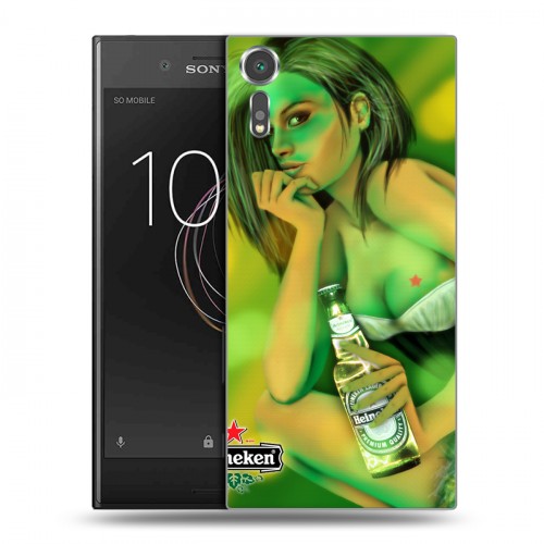 Дизайнерский пластиковый чехол для Sony Xperia XZs Heineken