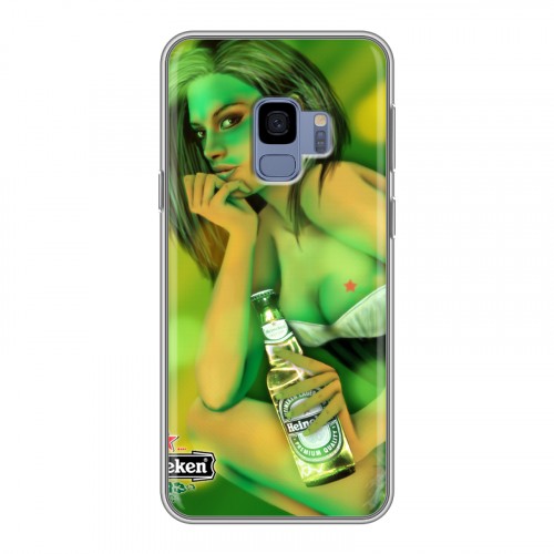 Дизайнерский пластиковый чехол для Samsung Galaxy S9 Heineken