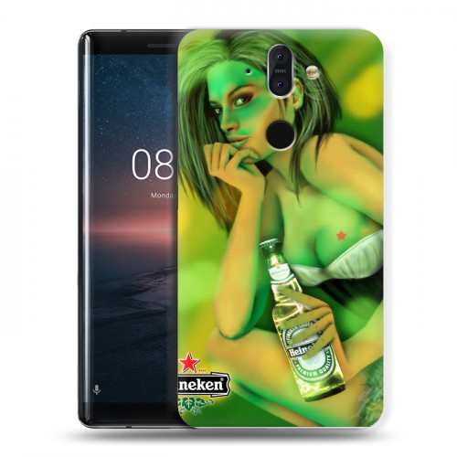 Дизайнерский пластиковый чехол для Nokia 8 Sirocco Heineken