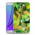 Дизайнерский пластиковый чехол для Samsung Galaxy Note 2 Heineken