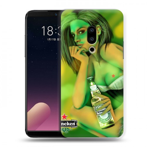 Дизайнерский пластиковый чехол для Meizu 15 Plus Heineken