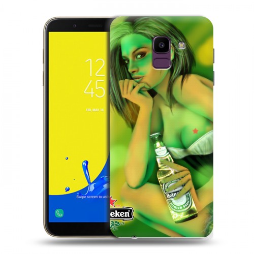 Дизайнерский пластиковый чехол для Samsung Galaxy J6 Heineken