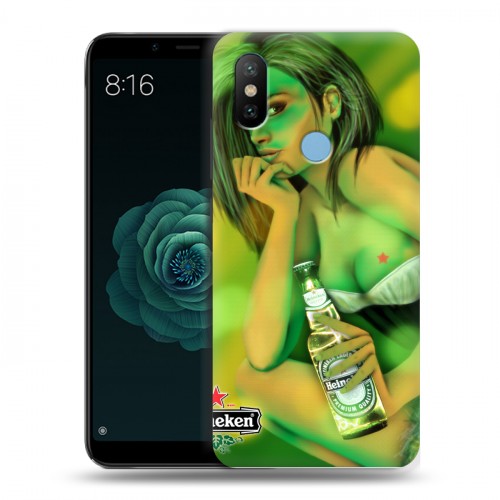 Дизайнерский силиконовый чехол для Xiaomi Mi A2 Heineken