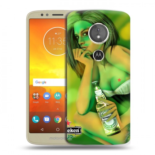 Дизайнерский пластиковый чехол для Motorola Moto E5 Heineken