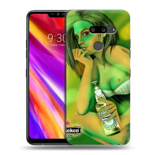 Дизайнерский пластиковый чехол для LG G8 ThinQ Heineken