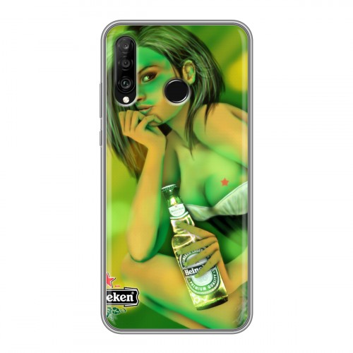 Дизайнерский силиконовый чехол для Huawei P30 Lite Heineken