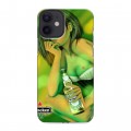 Дизайнерский силиконовый с усиленными углами чехол для Iphone 12 Mini Heineken