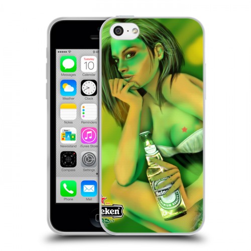 Дизайнерский пластиковый чехол для Iphone 5c Heineken