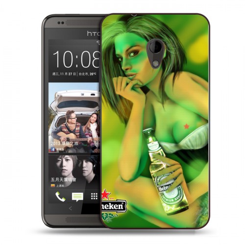 Дизайнерский пластиковый чехол для HTC Desire 700 Heineken