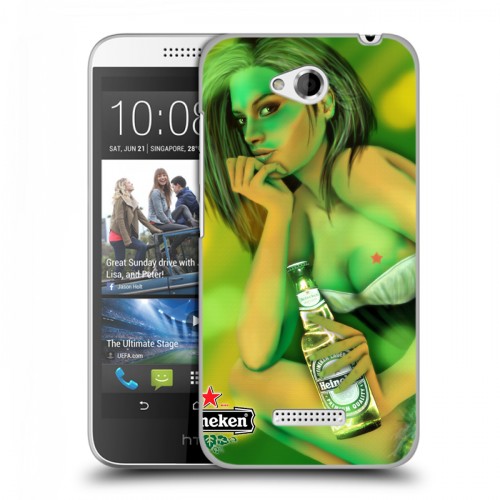 Дизайнерский пластиковый чехол для HTC Desire 616 Heineken