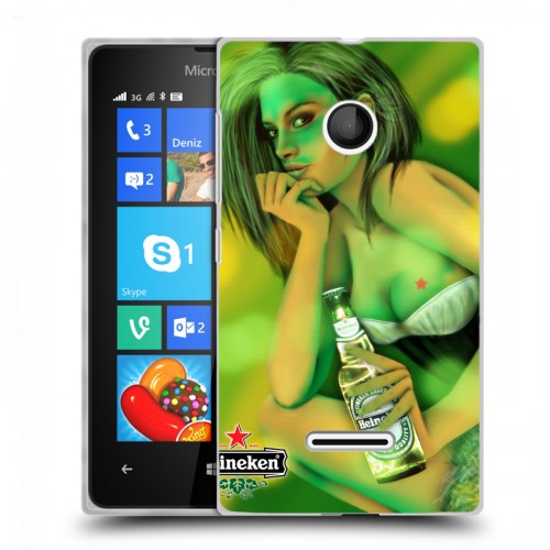 Дизайнерский пластиковый чехол для Microsoft Lumia 435 Heineken