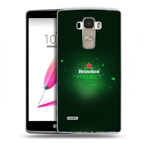 Дизайнерский пластиковый чехол для LG G4 Stylus Heineken