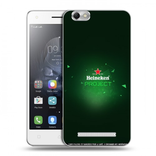 Дизайнерский силиконовый чехол для Lenovo Vibe C Heineken