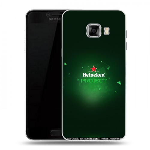 Дизайнерский пластиковый чехол для Samsung Galaxy C7 Heineken