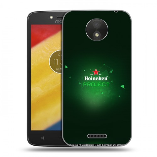Дизайнерский пластиковый чехол для Motorola Moto C Plus Heineken