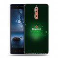 Дизайнерский пластиковый чехол для Nokia 8 Heineken