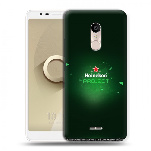 Дизайнерский силиконовый чехол для Alcatel 3C Heineken