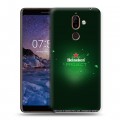 Дизайнерский пластиковый чехол для Nokia 7 Plus Heineken