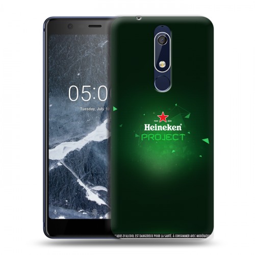 Дизайнерский пластиковый чехол для Nokia 5.1 Heineken