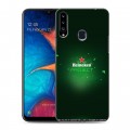 Дизайнерский пластиковый чехол для Samsung Galaxy A20s Heineken