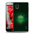 Дизайнерский пластиковый чехол для LG Optimus G Heineken