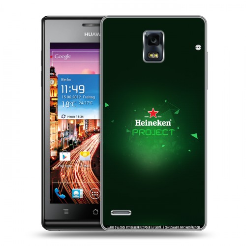 Дизайнерский пластиковый чехол для Huawei Ascend P1 Heineken