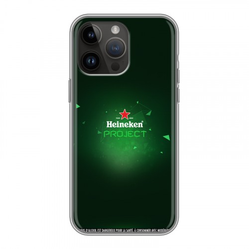 Дизайнерский пластиковый чехол для Iphone 14 Pro Max Heineken