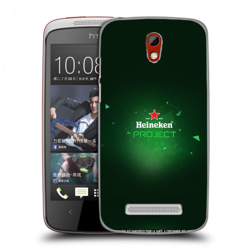 Дизайнерский пластиковый чехол для HTC Desire 500 Heineken