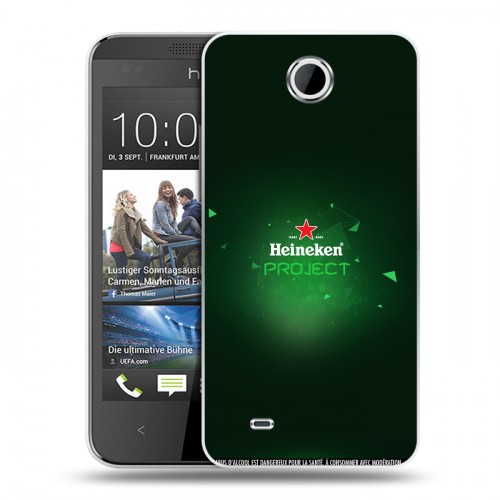 Дизайнерский пластиковый чехол для HTC Desire 300 Heineken