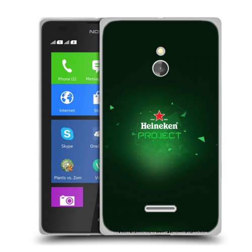 Дизайнерский силиконовый чехол для Nokia XL Heineken