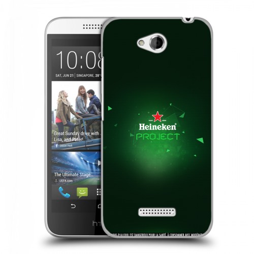 Дизайнерский пластиковый чехол для HTC Desire 616 Heineken