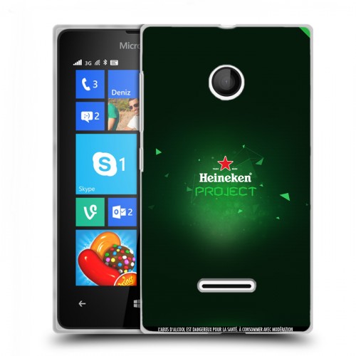 Дизайнерский пластиковый чехол для Microsoft Lumia 435 Heineken