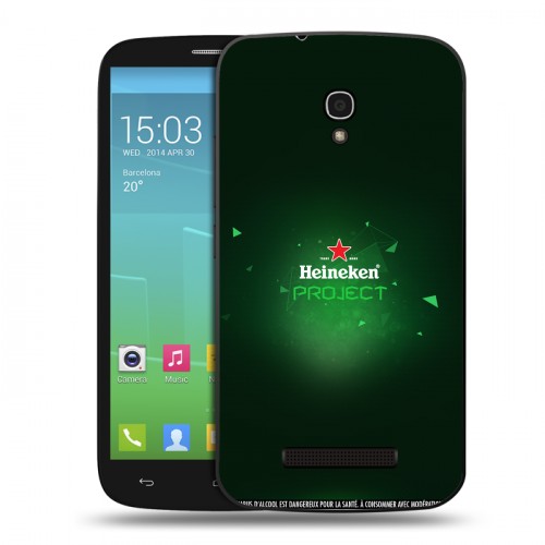 Дизайнерский пластиковый чехол для Alcatel One Touch Pop S9 Heineken