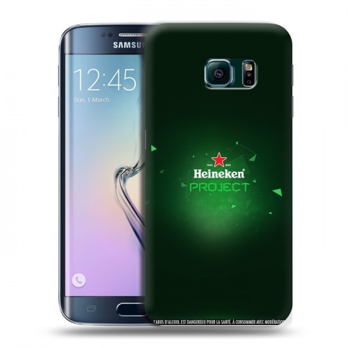Дизайнерский пластиковый чехол для Samsung Galaxy S6 Edge Heineken