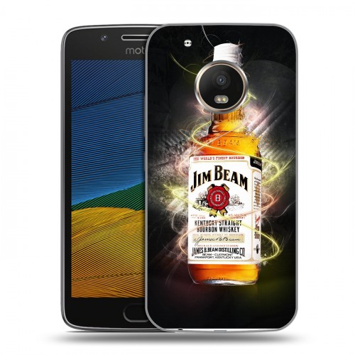 Дизайнерский пластиковый чехол для Lenovo Moto G5 Jim Beam