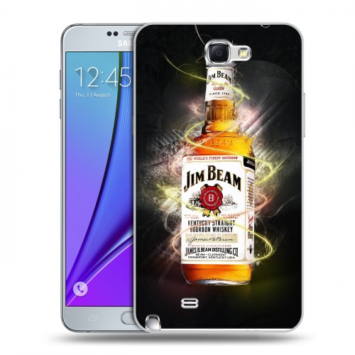 Дизайнерский пластиковый чехол для Samsung Galaxy Note 2 Jim Beam