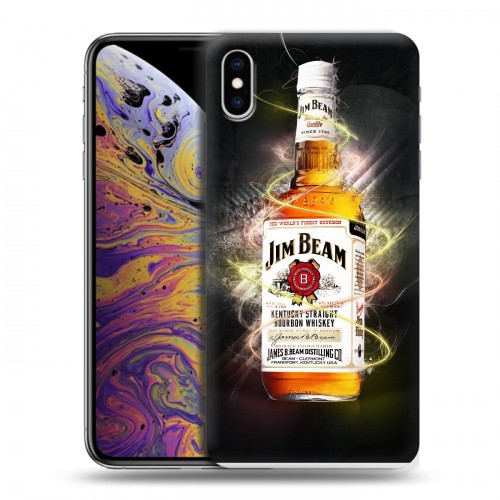 Дизайнерский силиконовый чехол для Iphone Xs Max Jim Beam