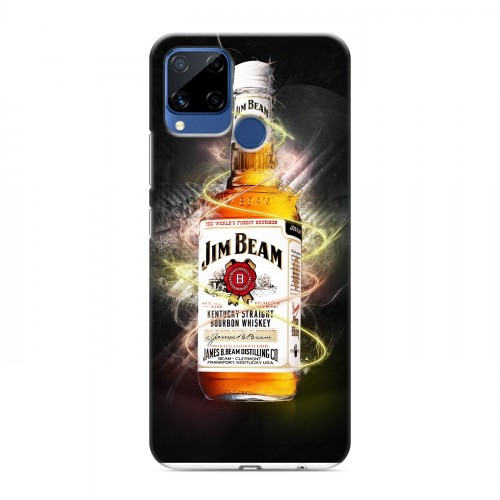 Дизайнерский силиконовый с усиленными углами чехол для Realme C15 Jim Beam